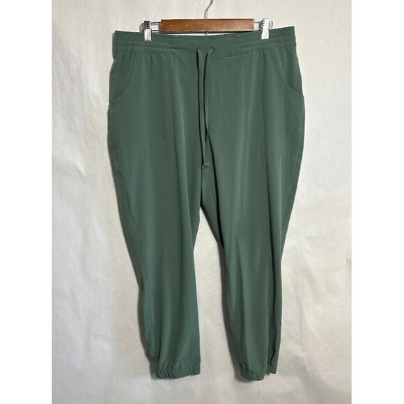 Duluth Trading Womens Pull-on Pier Genius Jogger Pants L Green Athleisure - Picture 2 of 9